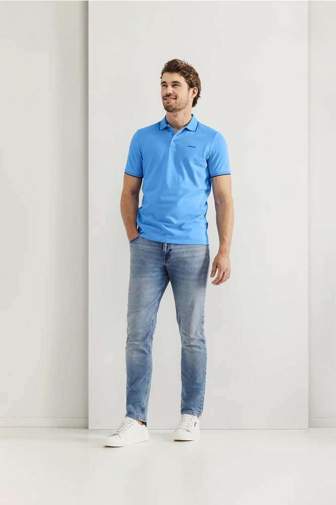PIQUE POLO MET STREEPDETAILS 46115400 5300